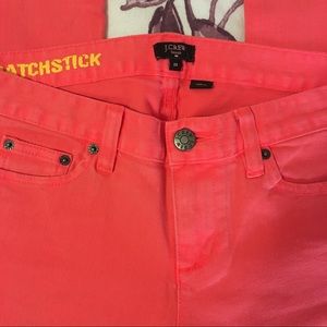 {J. Crew} Matchstick Coral Jeans
